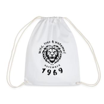 55e anniversaire Sauvage, libre et indompté depuis 11/1969 - Sac de sport léger - blanc - Devant
