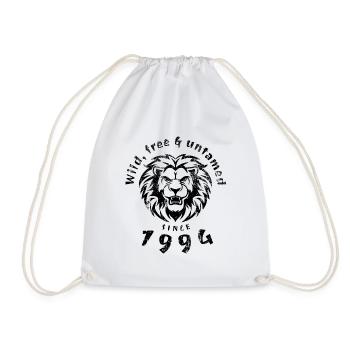 30th Birthday Wild, free & untamed since 1994 - Drawstring Bag - white - Front