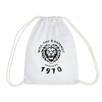 Sauvage, libre et indompté depuis 10/1969 - Sac de sport léger - blanc - Devant