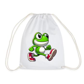 Frog - Drawstring Bag - white - Front