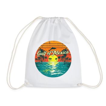 Golf von Mexiko Strand Palmen Sommerferien tshirt - Turnbeutel - Weiß - Vorne