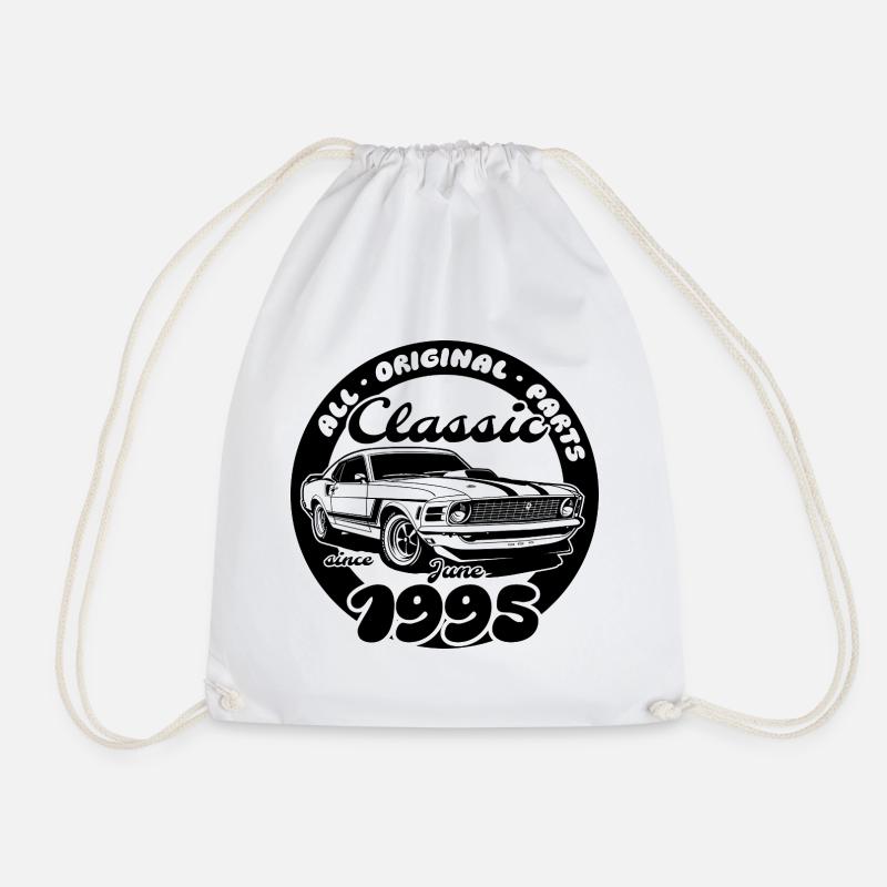 30th Birthday - Classic Musclecar 06/1995 - Drawstring Bag - white