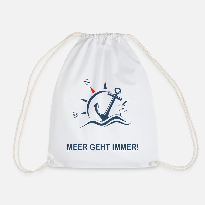 Meer geht immer - Turnbeutel - Weiß