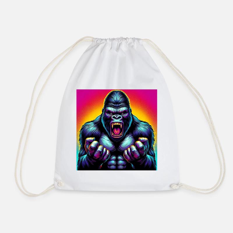 Gorilla - Turnbeutel - Weiß
