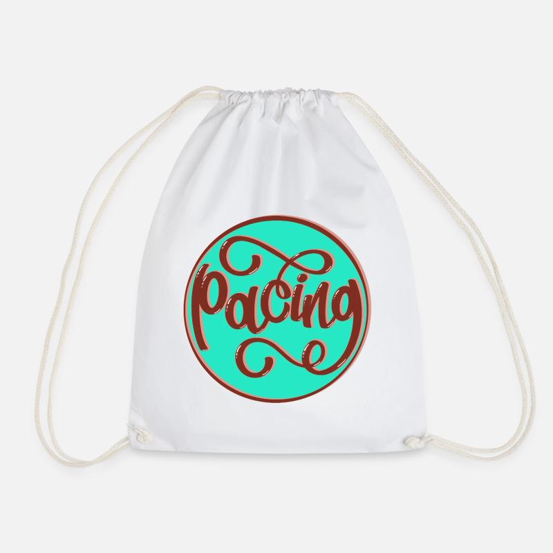 Pacing - Drawstring Bag - white