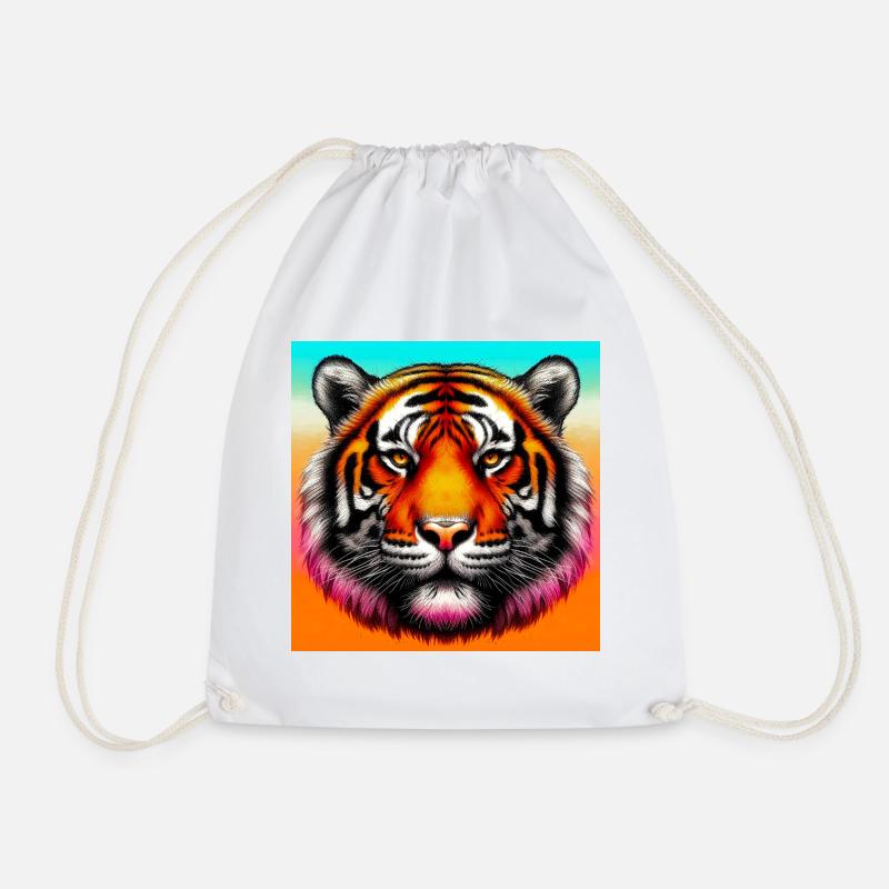 Tiger - Turnbeutel - Weiß