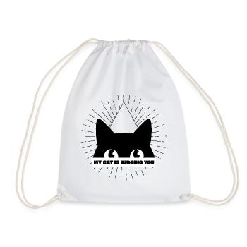MON CHAT TE JUGE - Sac de sport léger - blanc - Devant
