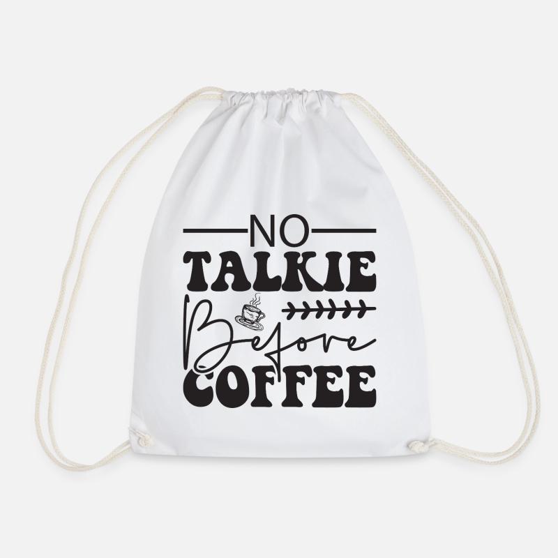 I don't say I love coffee - Drawstring Bag - white
