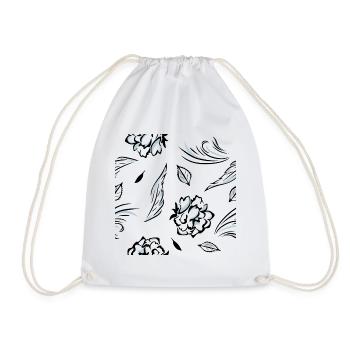 Seamless_pattern_with_roses - Sac de sport léger - blanc - Devant