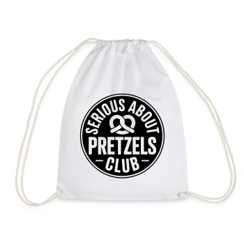 Pretzel Lovers Serious about Pretzels Bäcker - Drawstring Bag - white - Front
