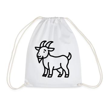 chèvre - Sac de sport léger - blanc - Devant