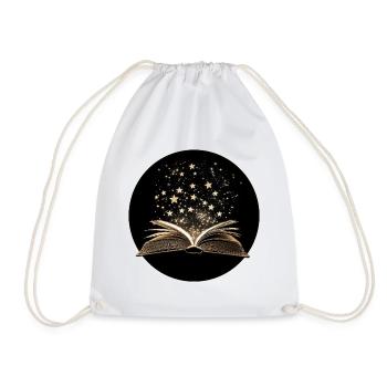 Livre avec des étoiles - Sac de sport léger - blanc - Devant