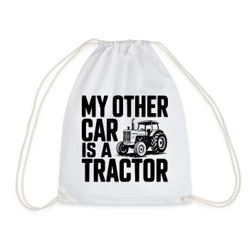 My Other Car Is a Tractor - Drawstring Bag - white - Front