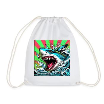 Requin - Sac de sport léger - blanc - Devant