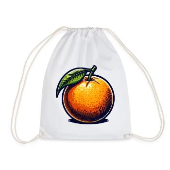 Orange rétro éclatant - Sac de sport léger - blanc - Devant