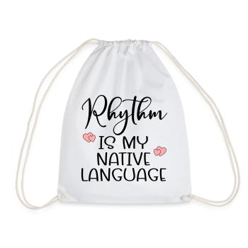 Rhythm Dance Language - Drawstring Bag - white - Front