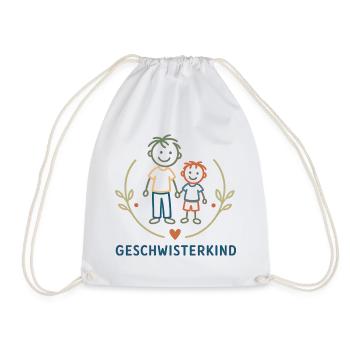 Geschwisterkind Brüder Illustration - Turnbeutel - Weiß - Vorne