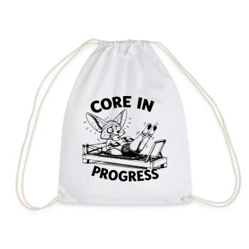 Funny Pilates Saying | Gift for Pilates fan - Drawstring Bag - white - Front