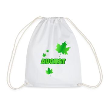 Geschenk für August - Turnbeutel - Weiß - Vorne
