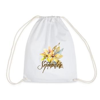 September - Drawstring Bag - white - Front