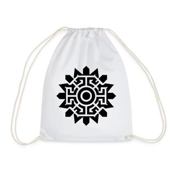 Aztec sun - Drawstring Bag - white - Front