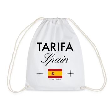 Tarifa Spanien Koordinaten Reise Souvenir - Turnbeutel - Weiß - Vorne
