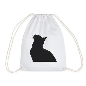 Nachtkatzen Silhouette - Turnbeutel - Weiß - Vorne