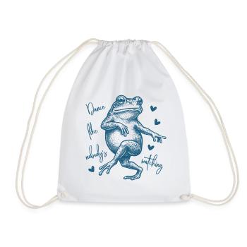 Dance like nobody's watching - Tanzender Frosch - Turnbeutel - Weiß - Vorne