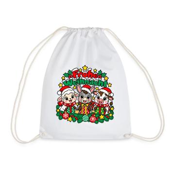 Bauernhof Weihnachten - Turnbeutel - Weiß - Vorne