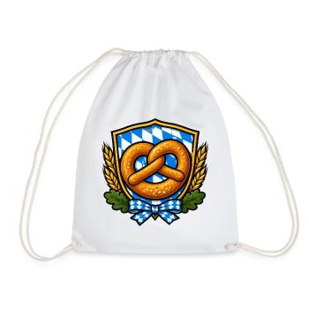 Bavarian Pretzel Crest Emblem - Turnbeutel - Weiß - Vorne