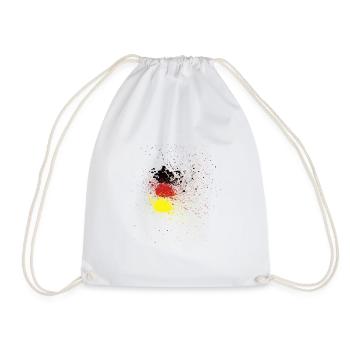 Deutschlandflagge Spray Style - Turnbeutel - Weiß - Vorne