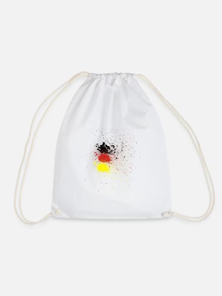 Deutschlandflagge Spray Style - Turnbeutel - Weiß