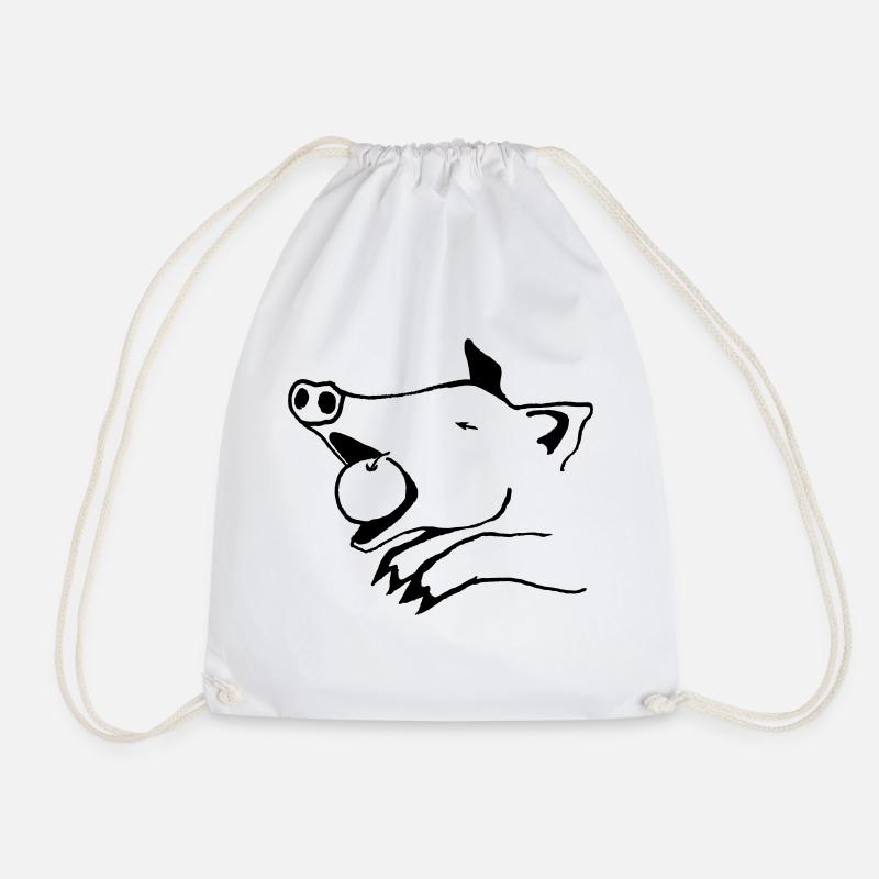 Spanferkel - Turnbeutel - Weiß