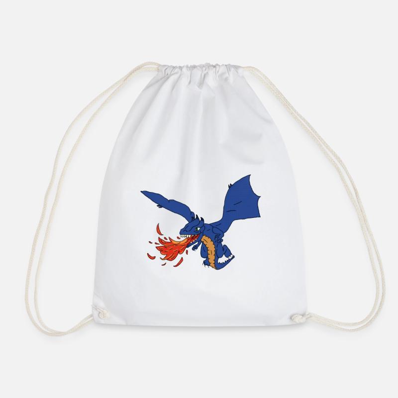 Drache - Turnbeutel - Weiß