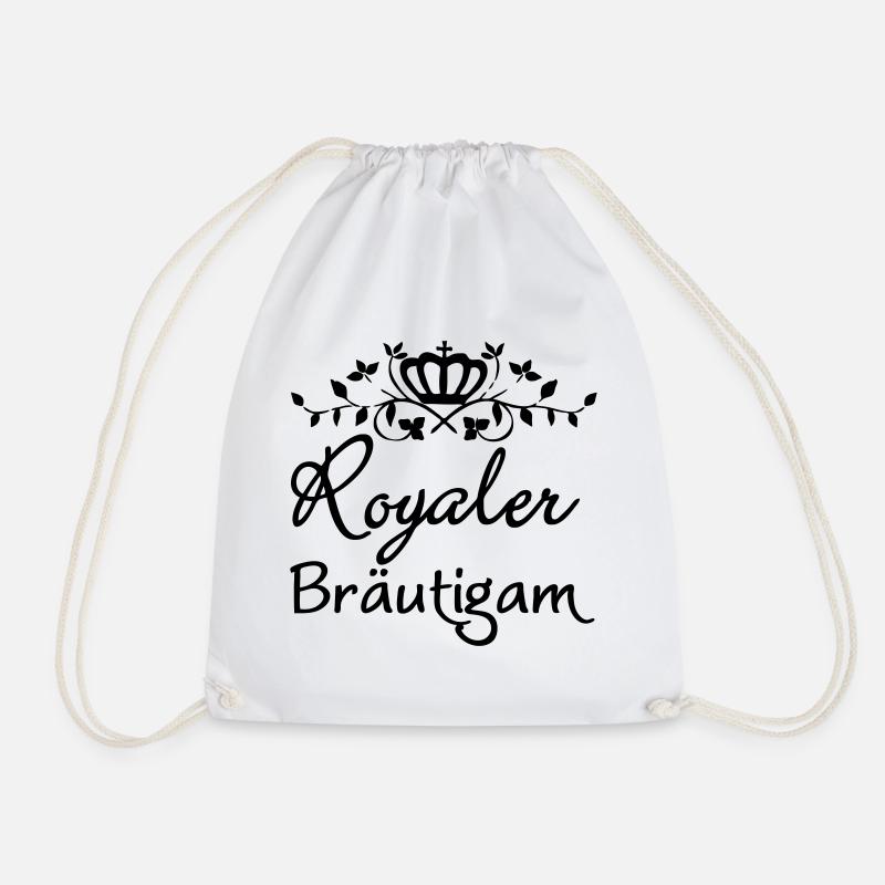 Royaler Bräutigam Geschenk - Turnbeutel - Weiß