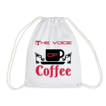 The Voice of Coffee - Drawstring Bag - white - Front