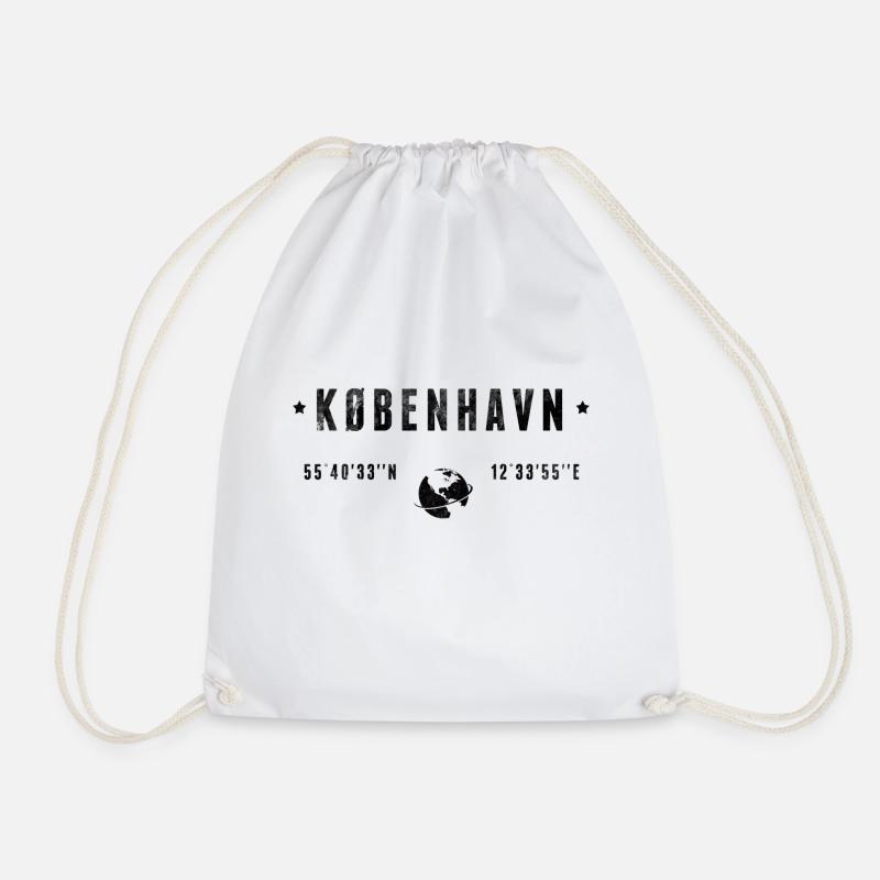 Kobenhavn - Drawstring Bag - white