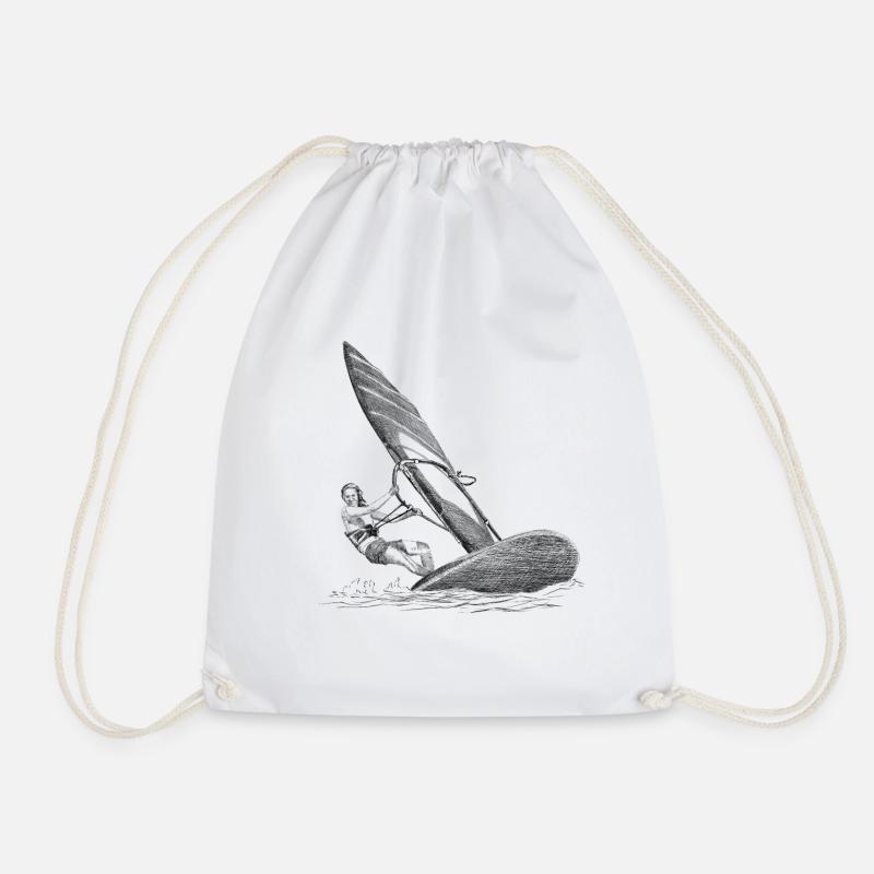 Windsurfing - Drawstring Bag - white
