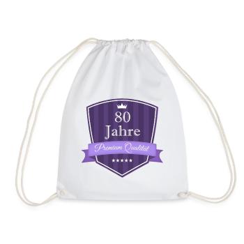 Premium 80 lila - Turnbeutel - Weiß - Vorne