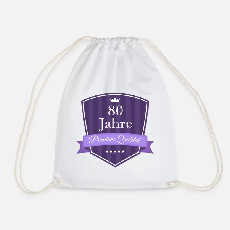 Premium 80 lila - Turnbeutel - Weiß