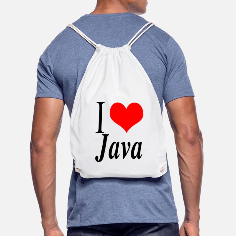 Ich liebe Java Turnbeutel