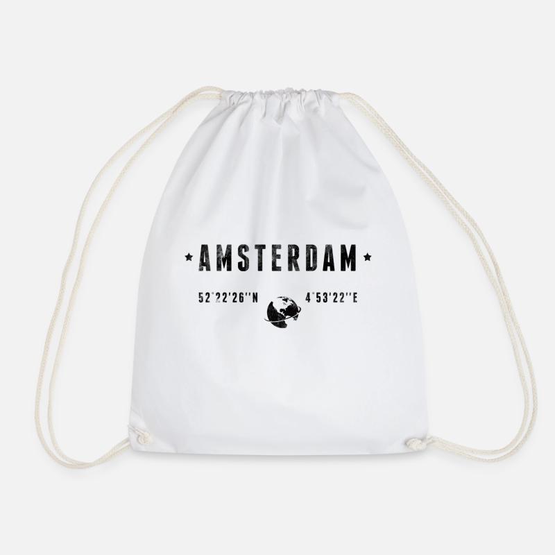 Amsterdam - Turnbeutel - Weiß