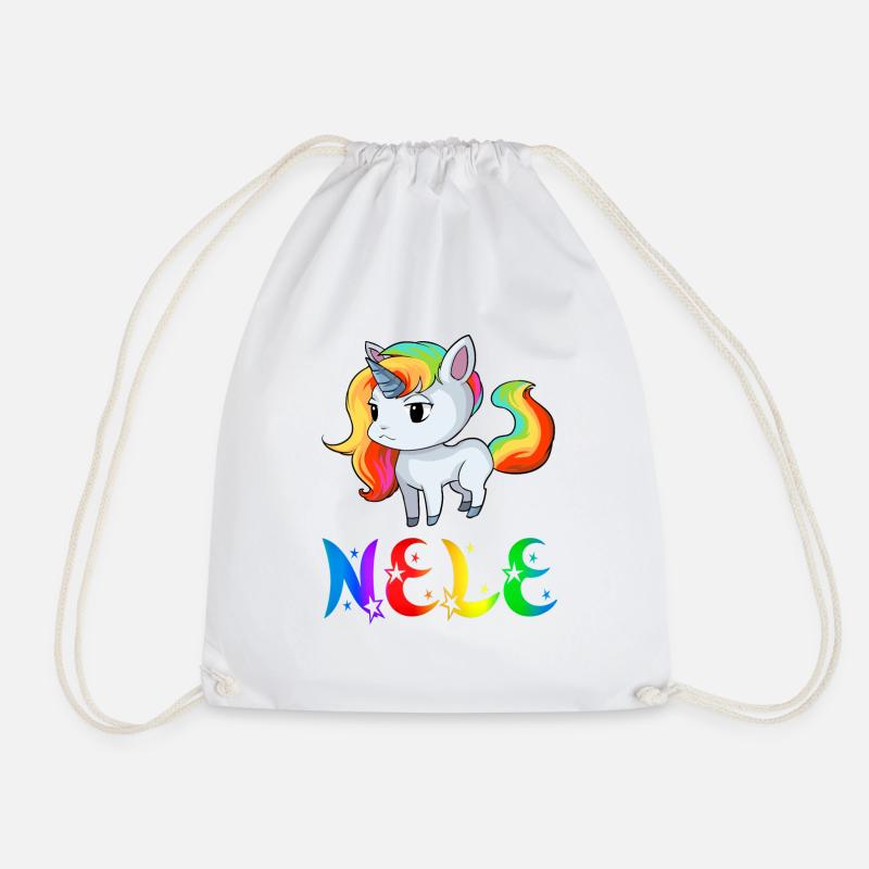 Nele Einhorn - Turnbeutel - Weiß