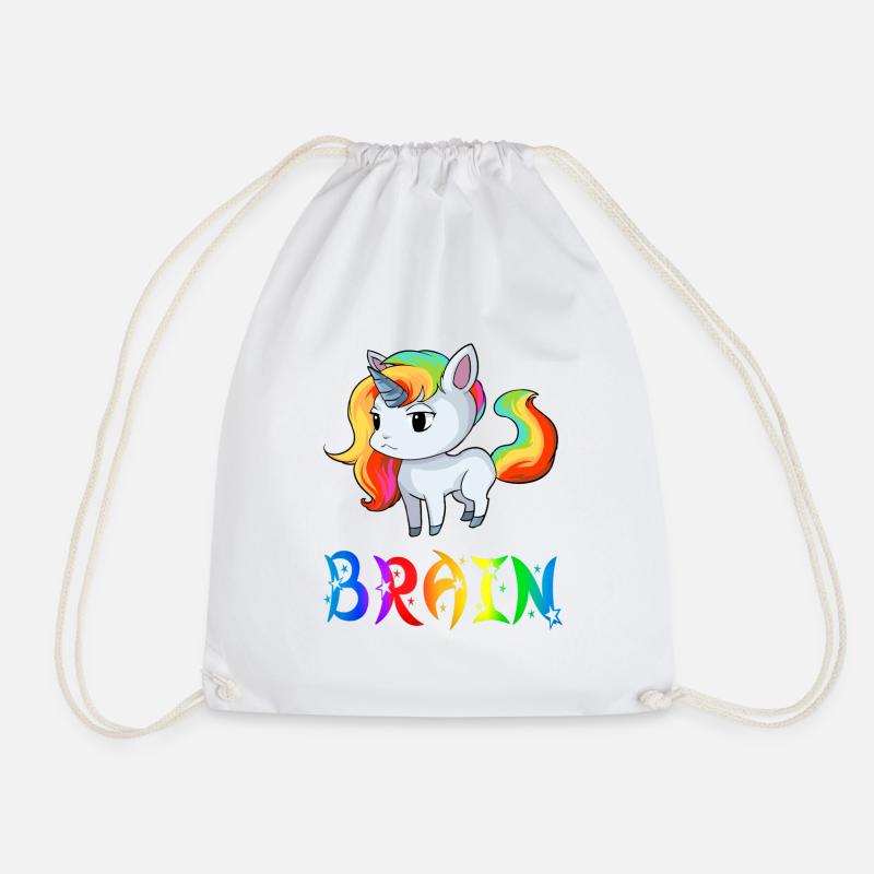 Einhorn Brain - Turnbeutel - Weiß