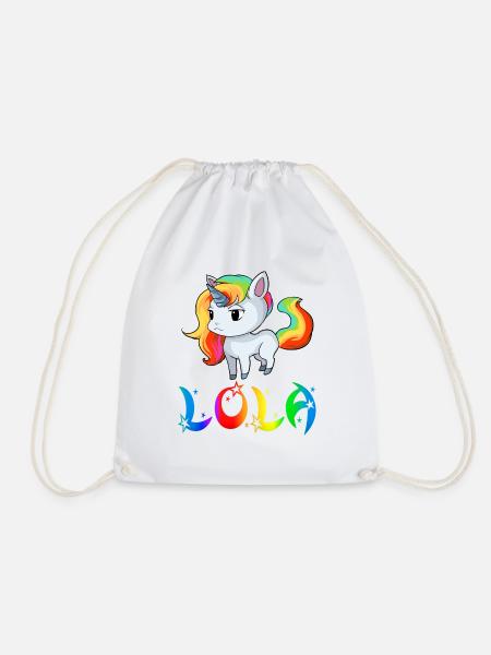 Einhorn Lola - Turnbeutel - Weiß