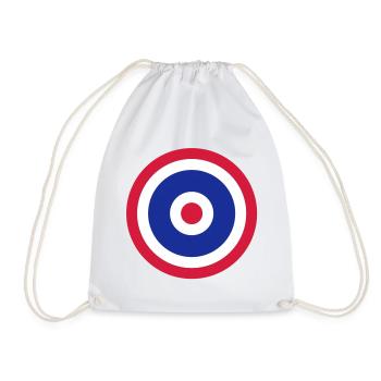 Thai Roundel Target Flag - Drawstring Bag - white - Front