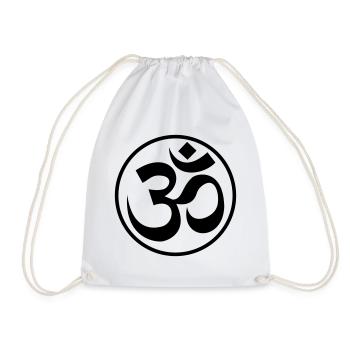 OM Zeichen GOA - Turnbeutel - Weiß - Vorne