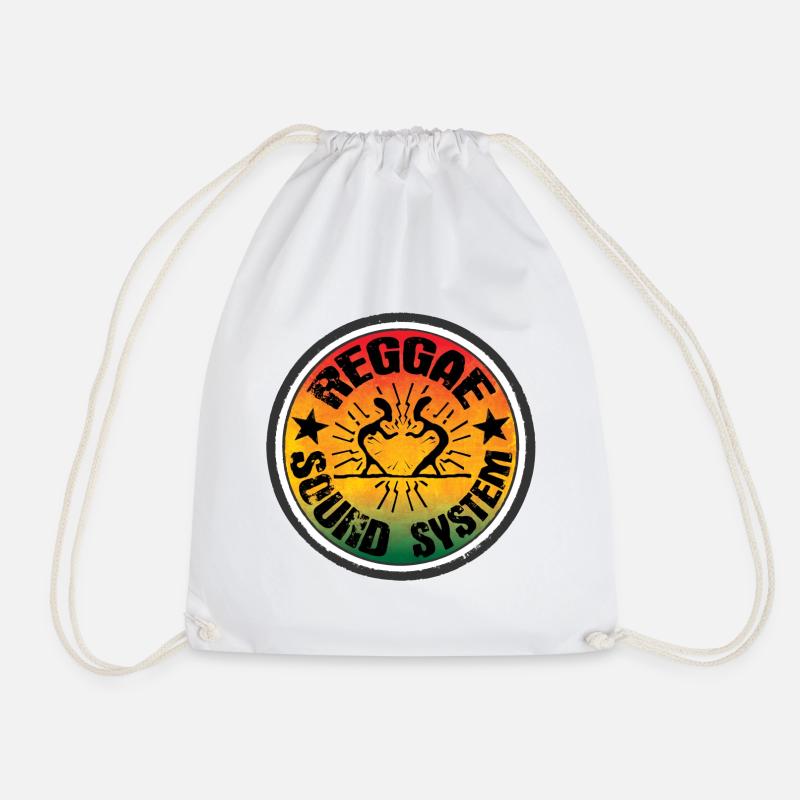 Reggae Soundsystem - Drawstring Bag - white