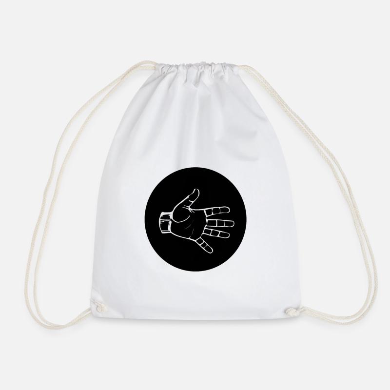 PAPER (b) - Drawstring Bag - white