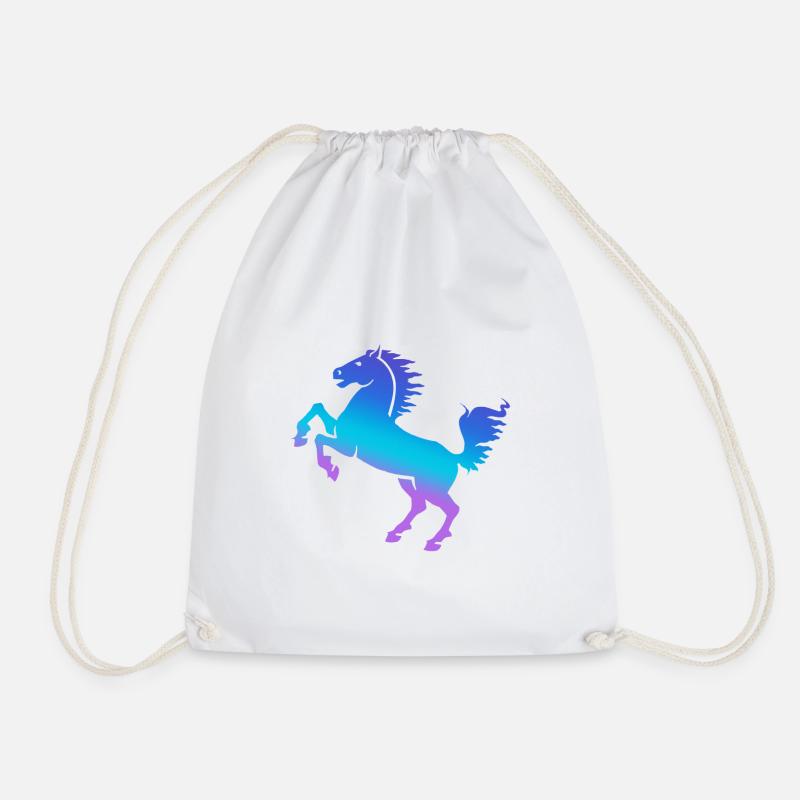 Cheval - Sac de sport léger - blanc